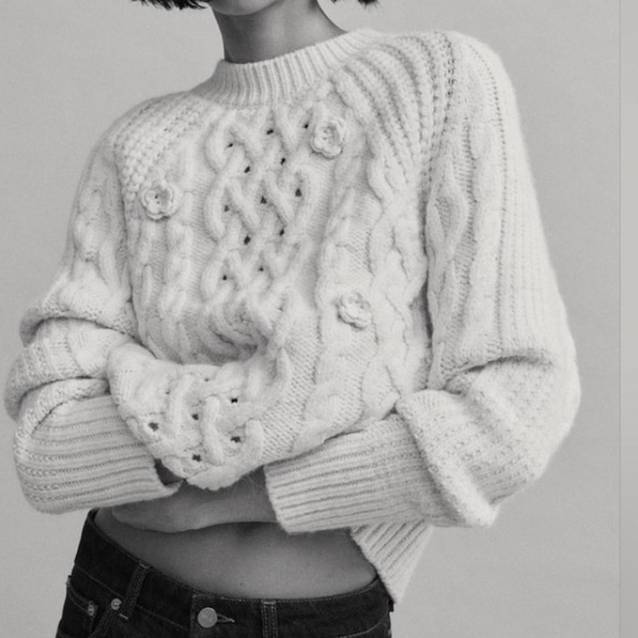 Mango floral appliqué sweater - Picture 1 of 6